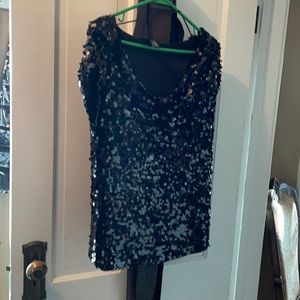 Black sequins top by INC Size L